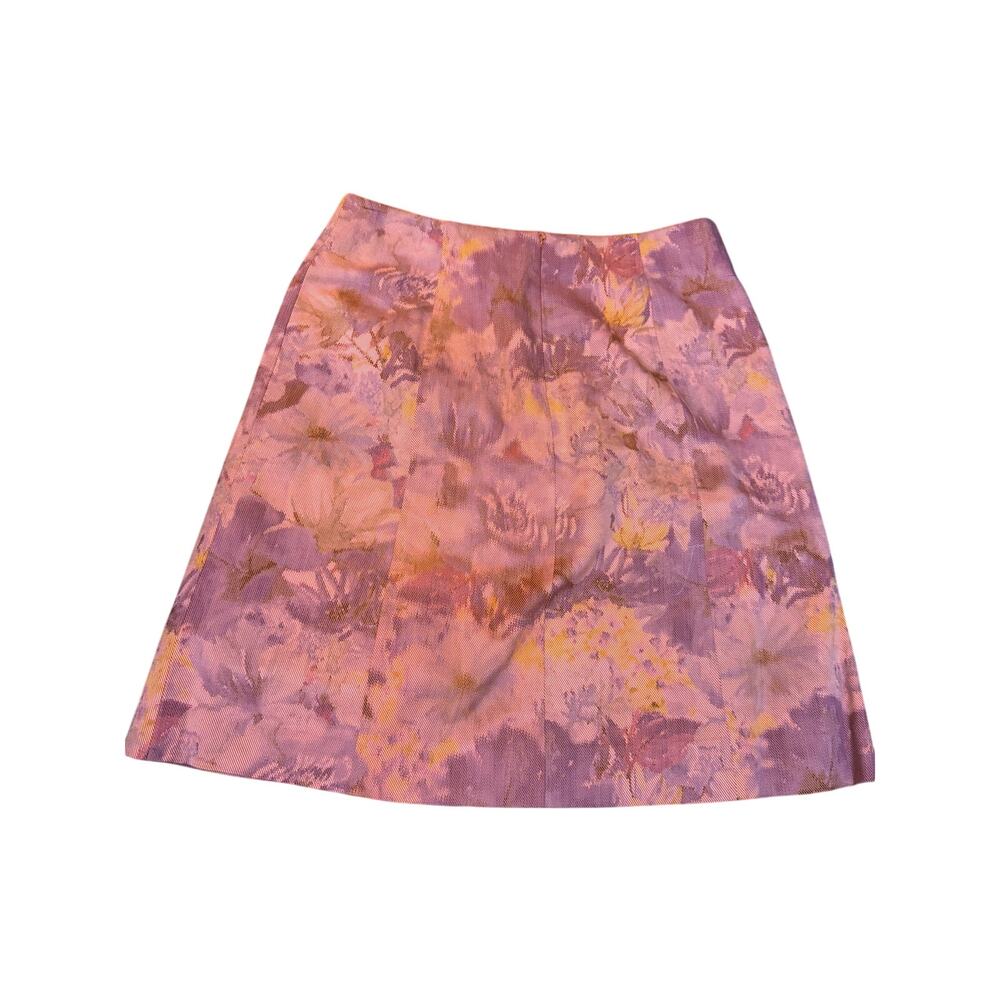 NWT Carlisle Collection Marais Floral Jacquard A Line Skirt Camellia Multi Sz 6 - Picture 2 of 4
